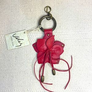 Vélez red leather Keychain